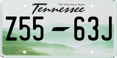 TN license plate Z5563J