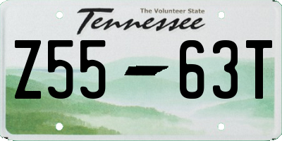 TN license plate Z5563T