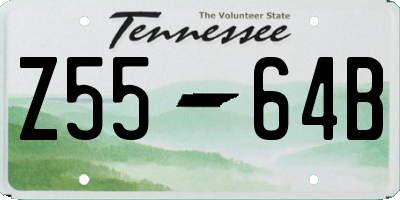 TN license plate Z5564B