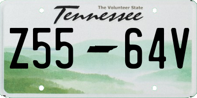 TN license plate Z5564V