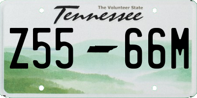 TN license plate Z5566M