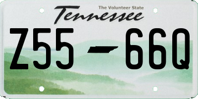 TN license plate Z5566Q