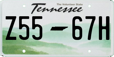 TN license plate Z5567H