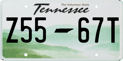 TN license plate Z5567T