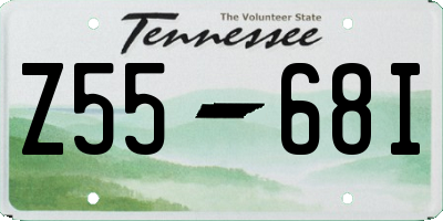 TN license plate Z5568I