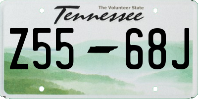 TN license plate Z5568J