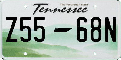 TN license plate Z5568N