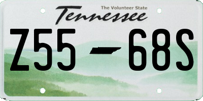 TN license plate Z5568S