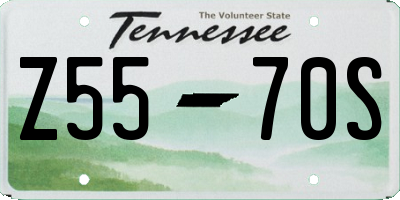 TN license plate Z5570S