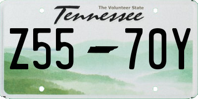 TN license plate Z5570Y