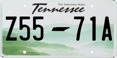 TN license plate Z5571A