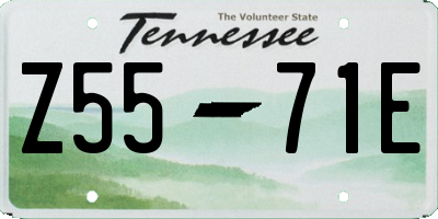 TN license plate Z5571E