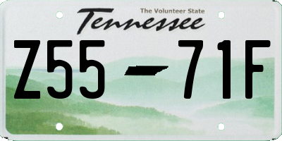 TN license plate Z5571F