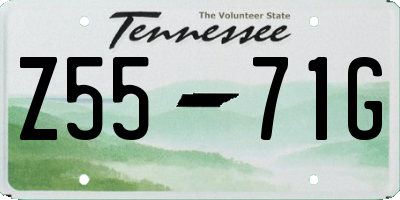 TN license plate Z5571G