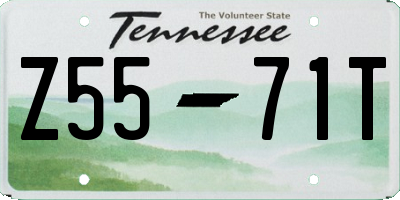 TN license plate Z5571T