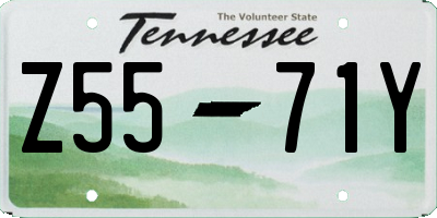 TN license plate Z5571Y