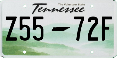 TN license plate Z5572F