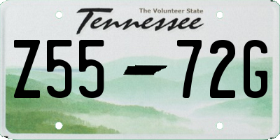 TN license plate Z5572G