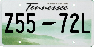 TN license plate Z5572L