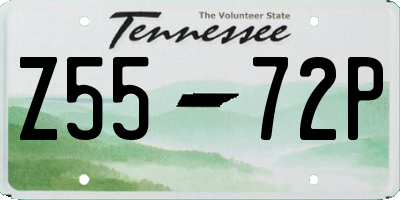 TN license plate Z5572P