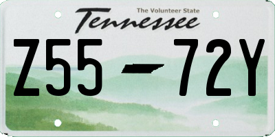 TN license plate Z5572Y