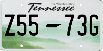 TN license plate Z5573G