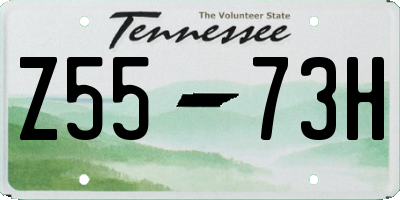 TN license plate Z5573H