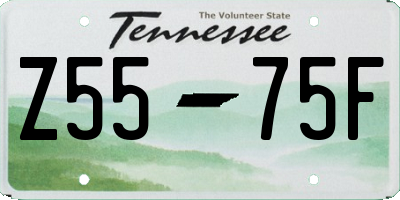 TN license plate Z5575F