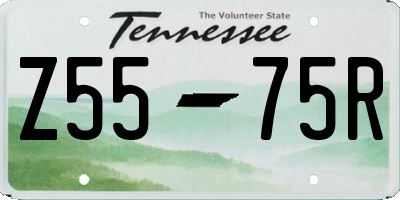 TN license plate Z5575R