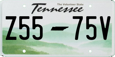 TN license plate Z5575V