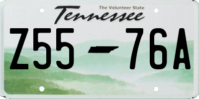 TN license plate Z5576A