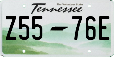 TN license plate Z5576E