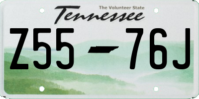 TN license plate Z5576J