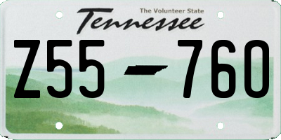 TN license plate Z5576O