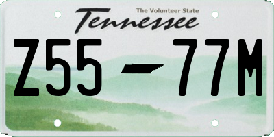 TN license plate Z5577M