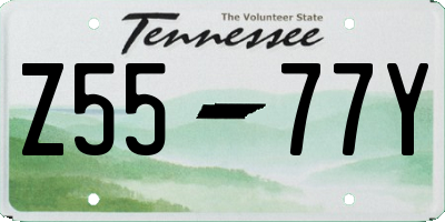 TN license plate Z5577Y