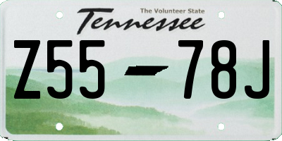 TN license plate Z5578J