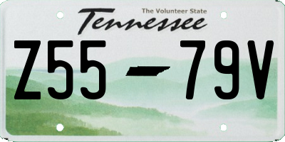 TN license plate Z5579V