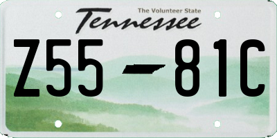 TN license plate Z5581C