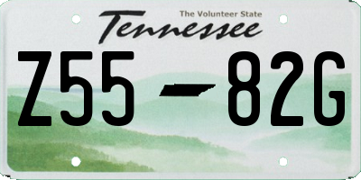 TN license plate Z5582G
