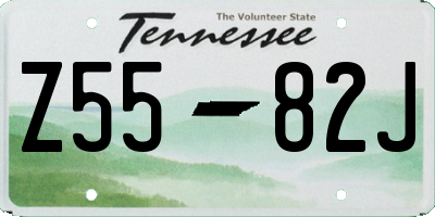 TN license plate Z5582J