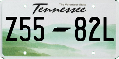 TN license plate Z5582L