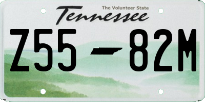 TN license plate Z5582M