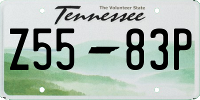 TN license plate Z5583P