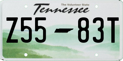 TN license plate Z5583T