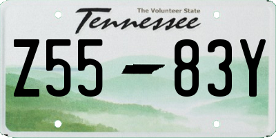 TN license plate Z5583Y
