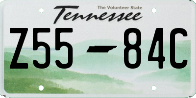 TN license plate Z5584C