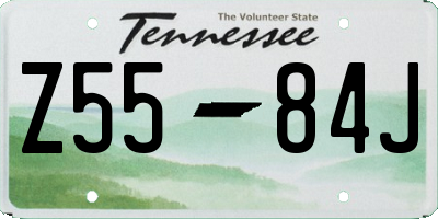 TN license plate Z5584J