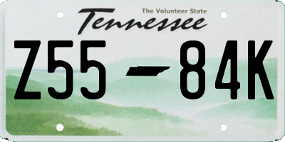 TN license plate Z5584K