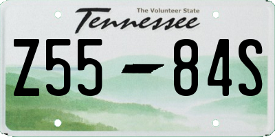TN license plate Z5584S